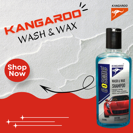 Car Shampoo & Wax Kangaroo Plastic Can Pack 235Ml Cosmic Wash&Wax Shampoo Kgr-Na-1014 (China)