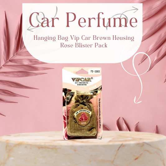 Car Perfume Hanging Bag Vip Car Brown Housing Rose   Blister Pack Fy-1901 (China)