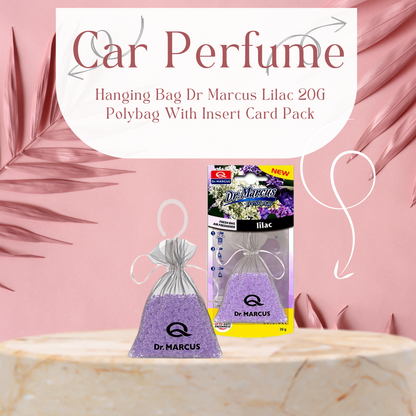 Car Perfume Hanging Bag Dr Marcus  Lilac  20G Polybag With Insert Card Pack (Eu)