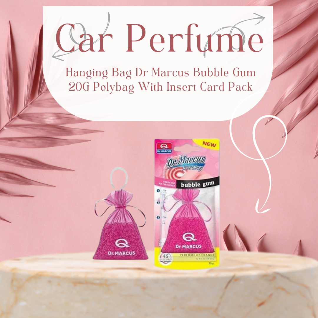 Car Perfume Hanging Bag Dr Marcus  Bubble Gum  20G Polybag With Insert Card Pack (Eu)