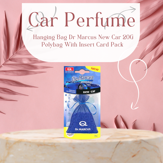 Car Perfume Hanging Bag Dr Marcus  New Car   20G Polybag With Insert Card Pack (Eu)