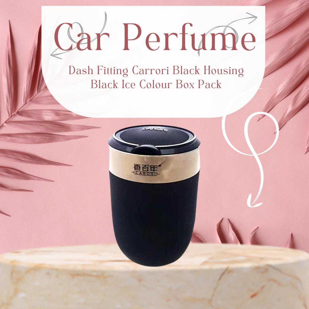 Car Perfume Dash Fitting Carrori Black Housing Black Ice   Colour Box Pack (China)