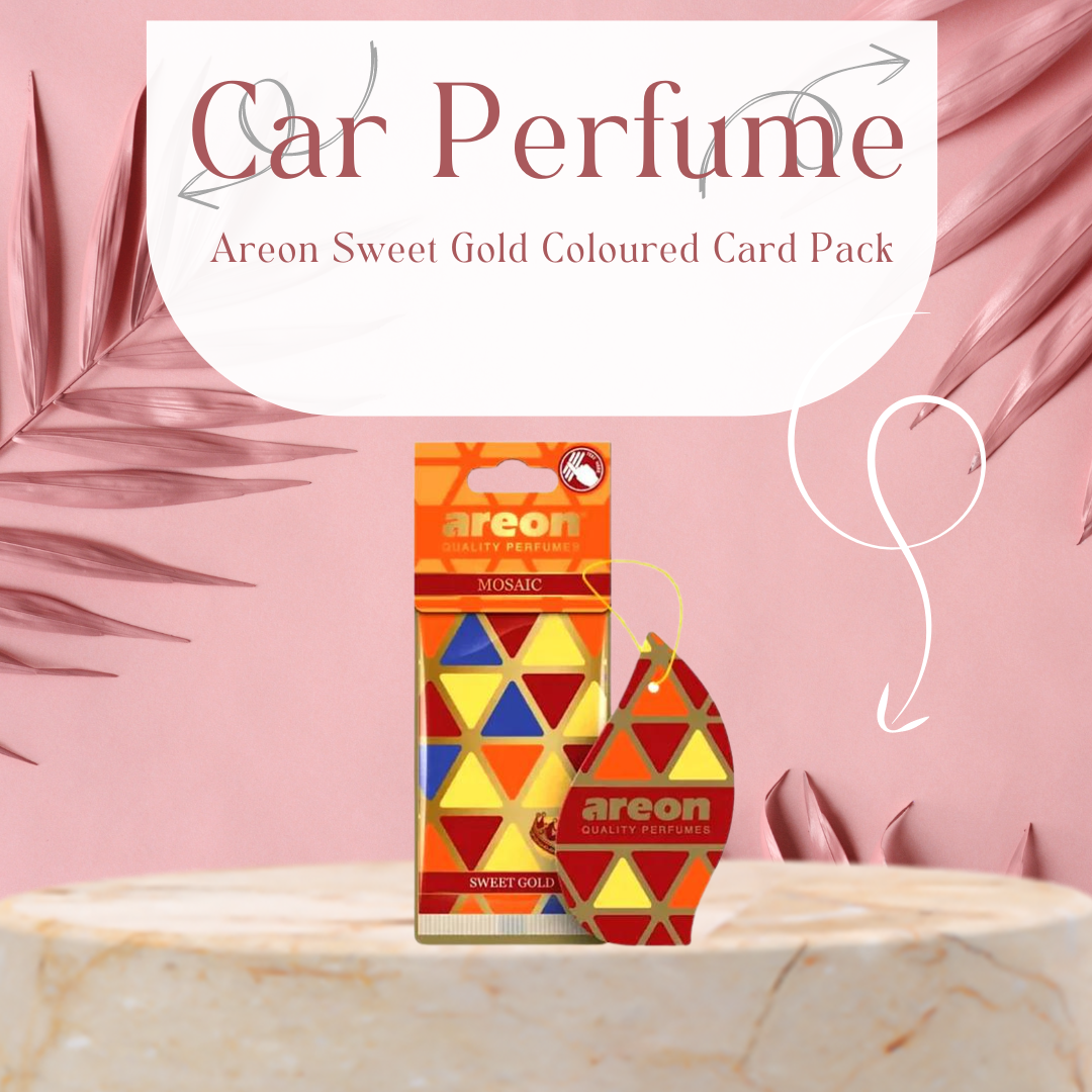 Paper Card Perfume Areon  Sweet Gold  Coloured Card Pack Mosaic Am04 (Bulgaria)