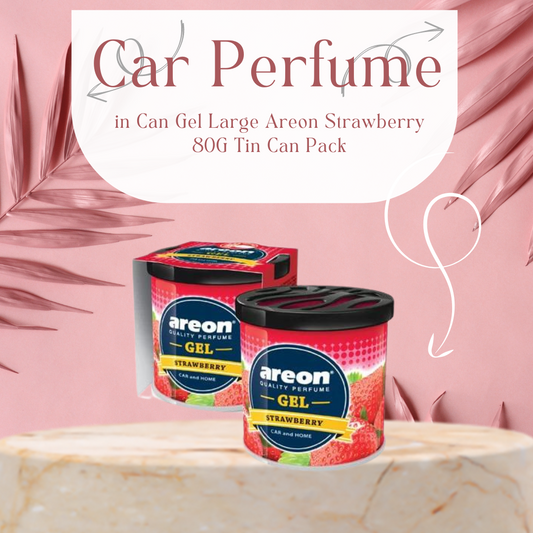 Car Perfume Tin Can Gel Large Areon Strawberry 80G Tin Can Pack (Bulgaria)