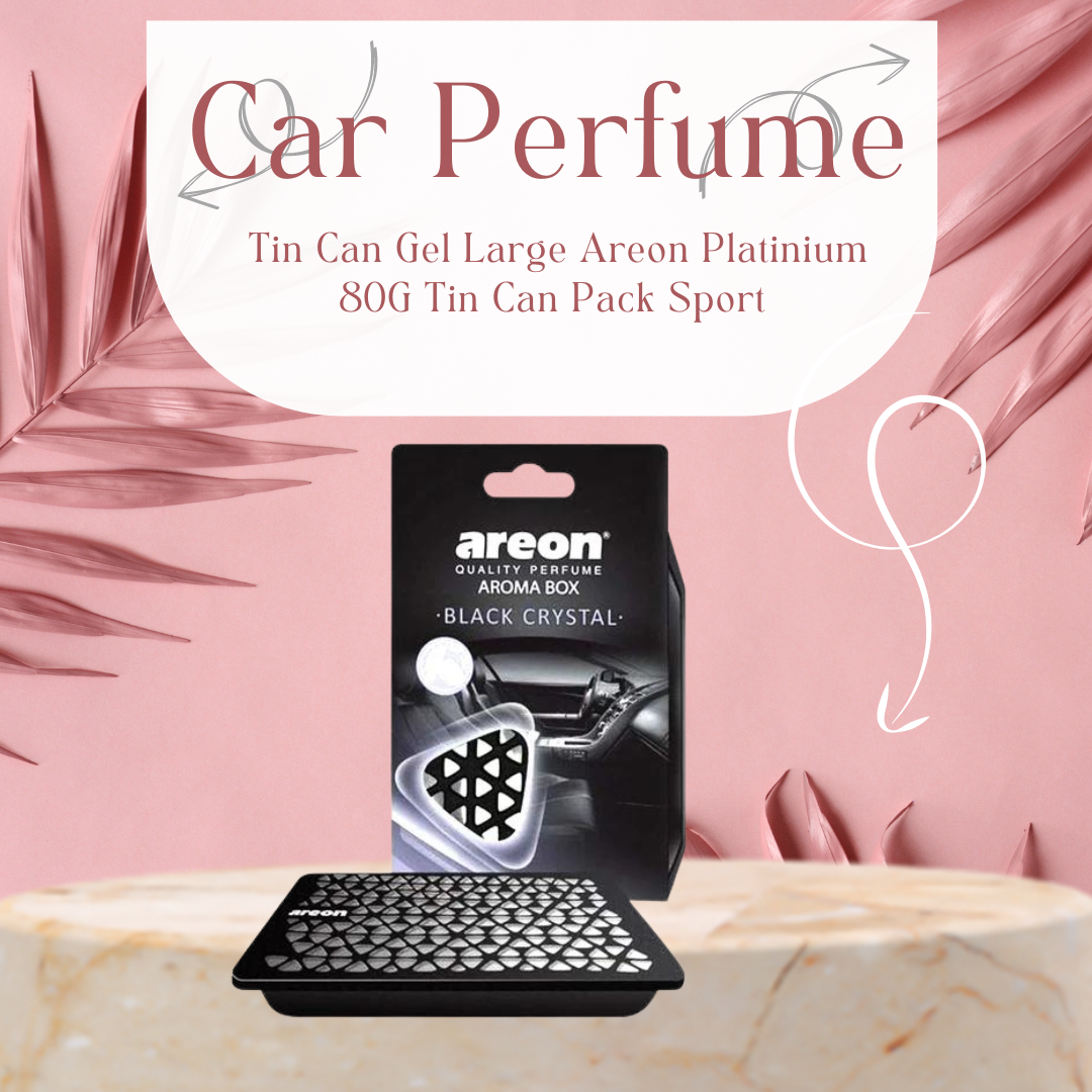 Car Perfume Aroma Box Areon Black Housing Black Crystal Large Size 70G Plastic Box Pack  Abc01 (Eu)