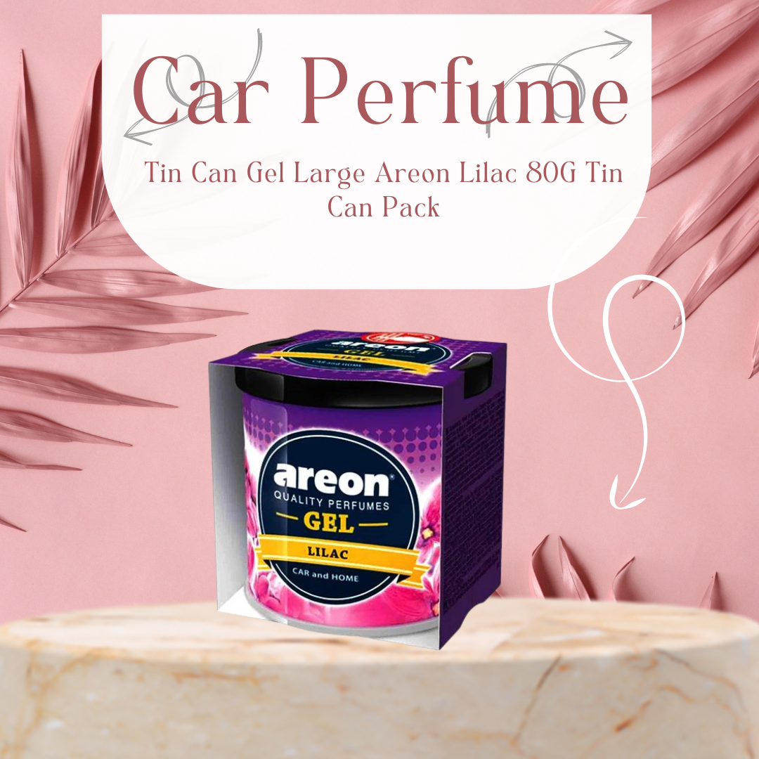 Car Perfume Tin Can Gel Large Areon  Lilac  80G Tin Can Pack Gck11 (Bulgaria)