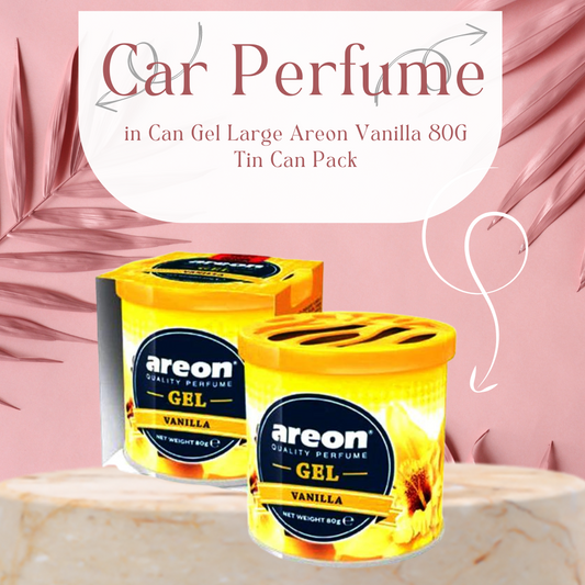 Car Perfume Tin Can Gel Large Areon  Vanilla  80G Tin Can Pack Gck09 (Bulgaria)