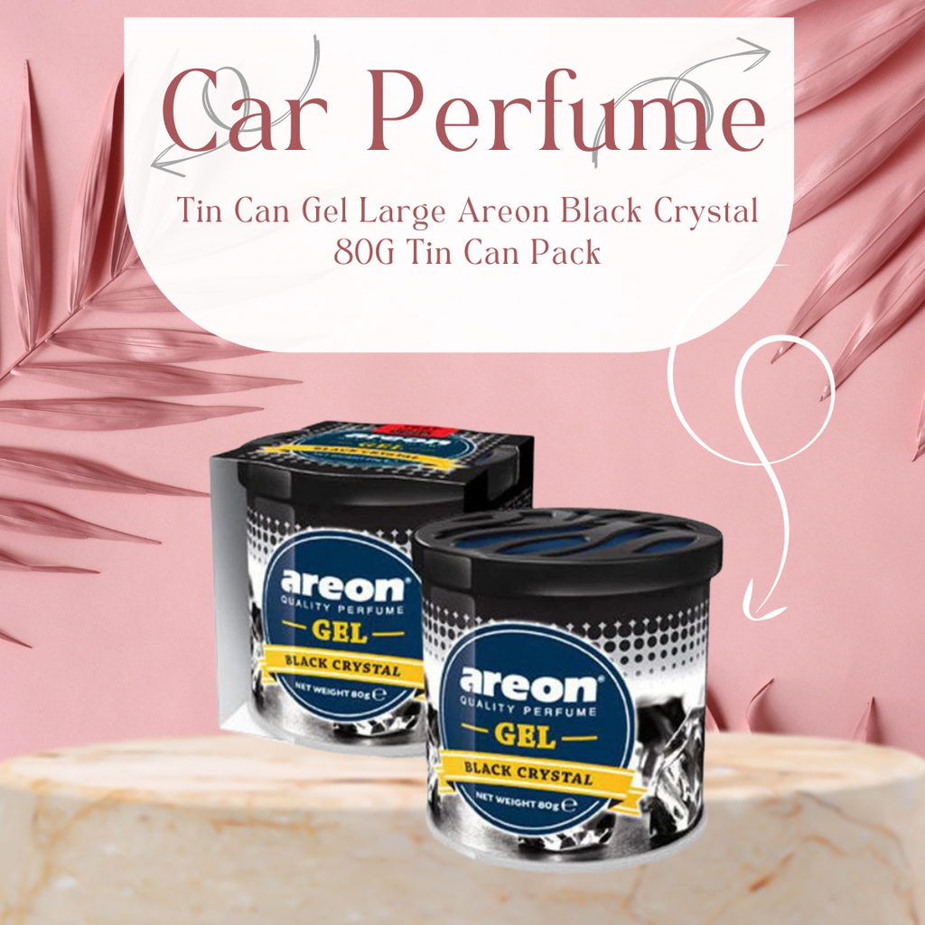Car Perfume Tin Can Gel Large Areon Black Crystal 80G Tin Can Pack Gck12 (Bulgaria)