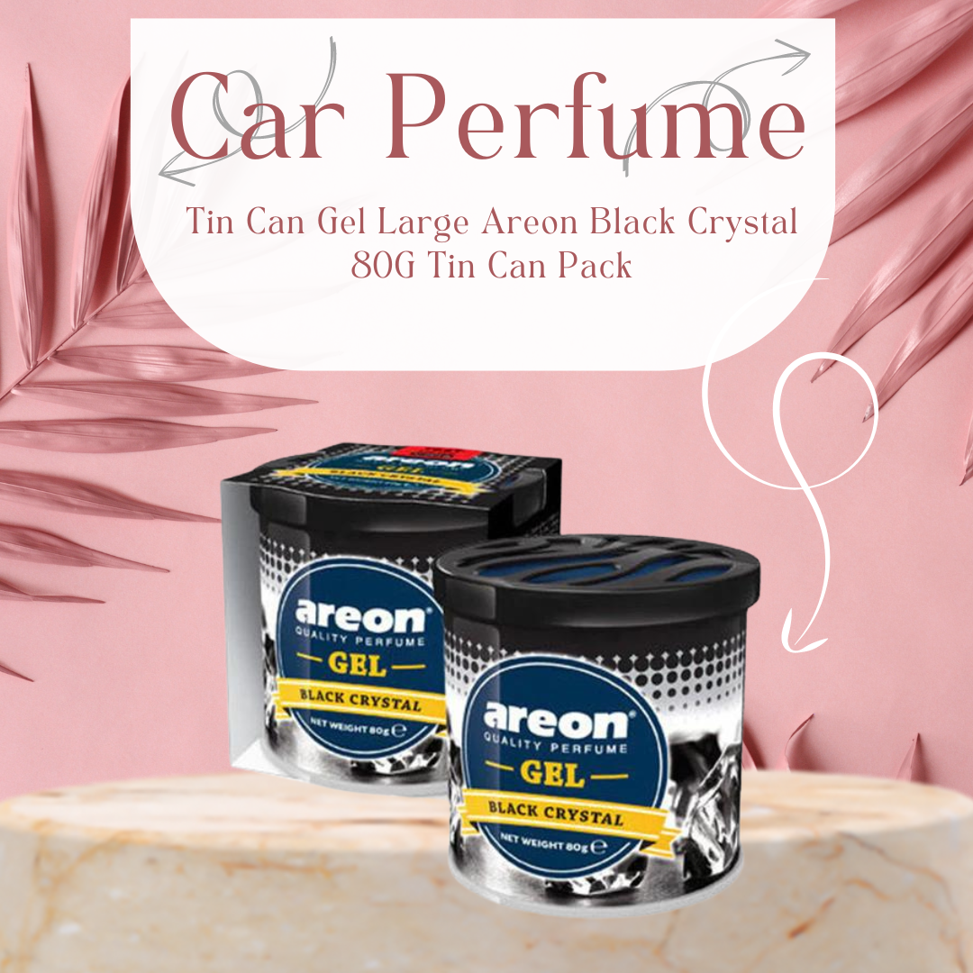 Car Perfume Tin Can Gel Large Areon  Black Crystal  80G Tin Can Pack Gck12 (Bulgaria)