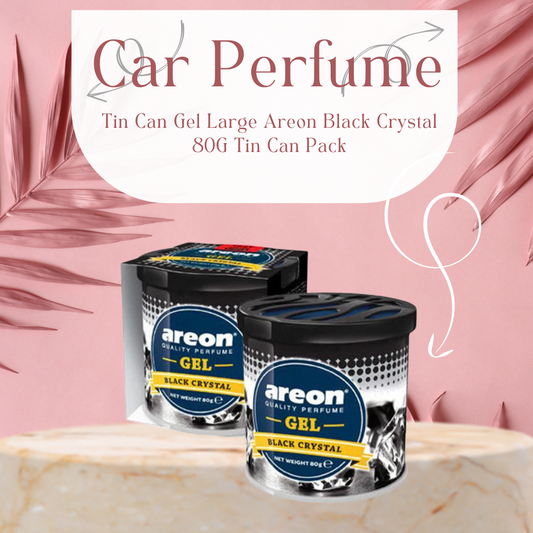 Car Perfume Tin Can Gel Large Areon  Black Crystal  80G Tin Can Pack Gck12 (Bulgaria)