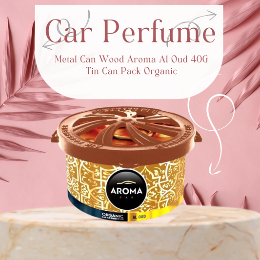 Car Perfume Metal Can Wood Aroma  Al Oud  40G Tin Can Pack Organic S67458 (Eu)