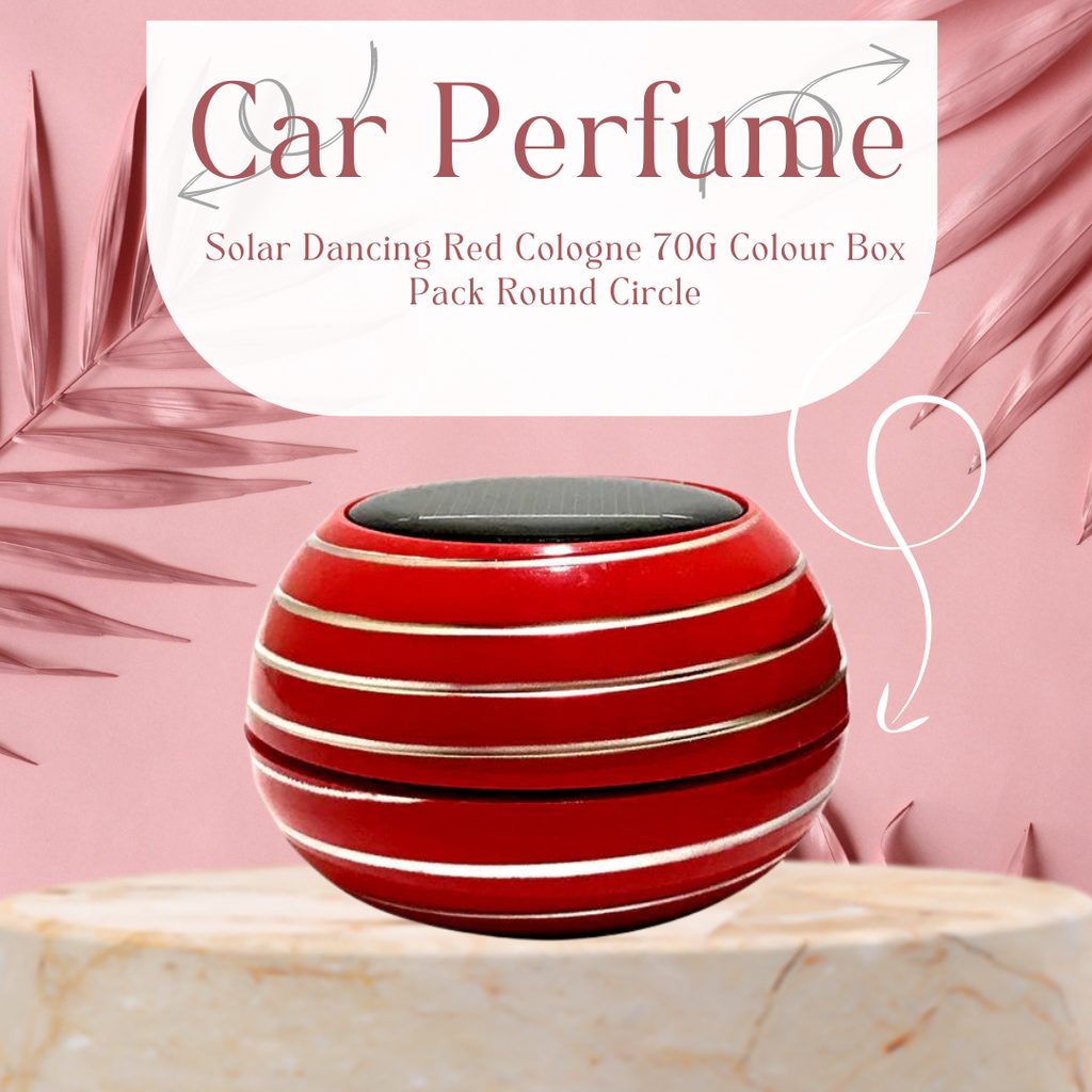 Car Perfume Solar Dancing Red Cologne 70G Colour Box Pack Round Circle Xs-288 (China)