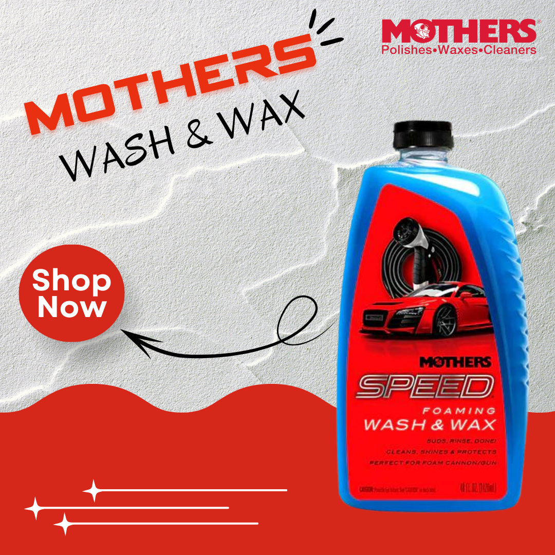 Car Shampoo & Wax Mothers Plastic Can Pack 1420Ml  Wash&Wax 15648 (Usa)