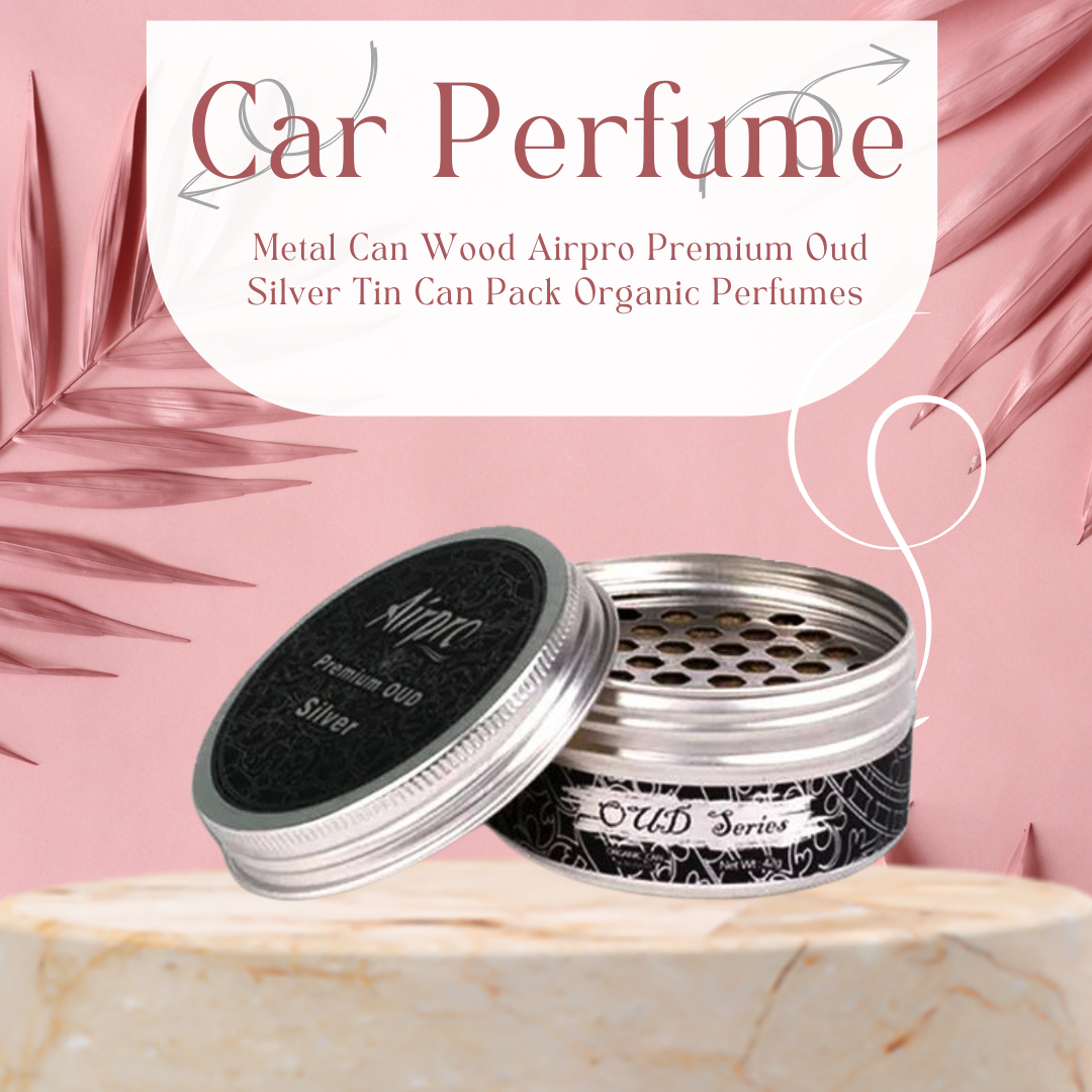 Car Perfume Metal Can Wood Airpro  Premium Oud Silver    Tin Can Pack Organic Perfumes 1115041 (Eu)