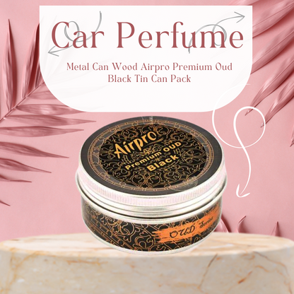 Car Perfume Metal Can Wood Airpro  Premium Oud Black    Tin Can Pack 1115040 (China)