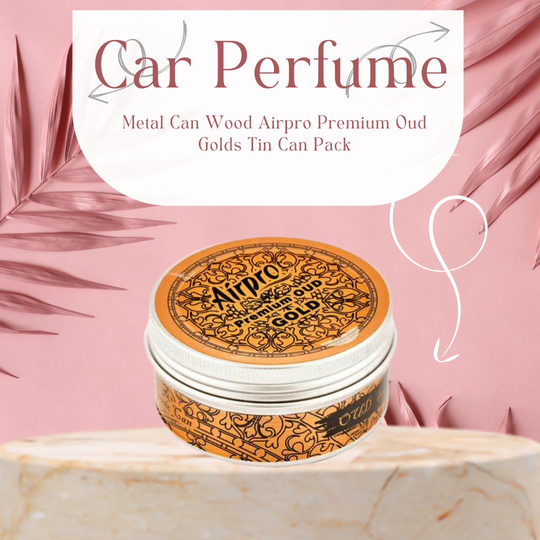 Car Perfume Metal Can Wood Airpro  Premium Oud Golds   Tin Can Pack (China)