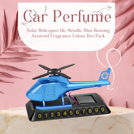 Car Perfume Solar Helicopter Glc Metallic Blue Housing Assorted Fragrance   Colour Box Pack K-886 (China)