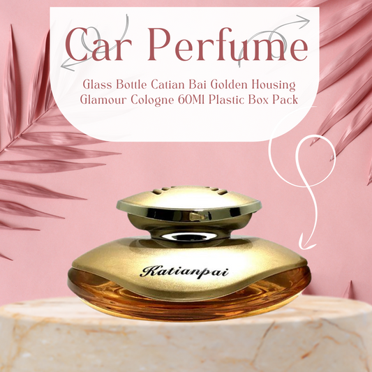 Car Perfume Glass Bottle Catian Bai Golden Housing Glamour Cologne  60Ml Plastic Box Pack  Fy-7320 (China)