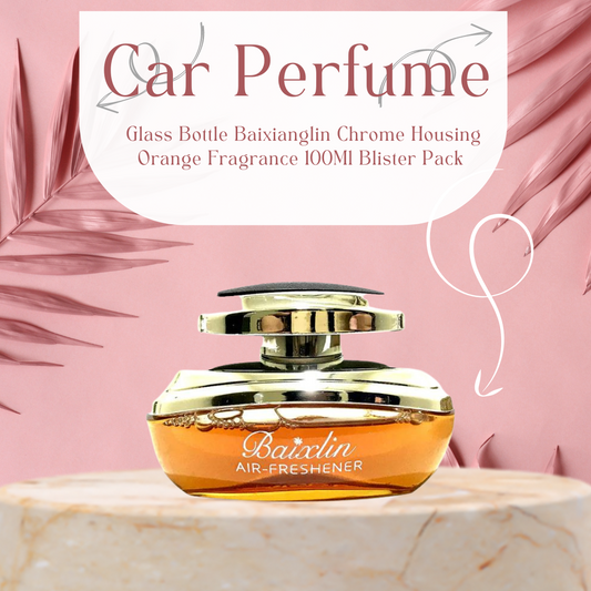 Car Perfume Glass Bottle Baixianglin Chrome Housing  Orange Fragrance  100Ml Blister Pack Fy-7323 Fy-7323 (China)