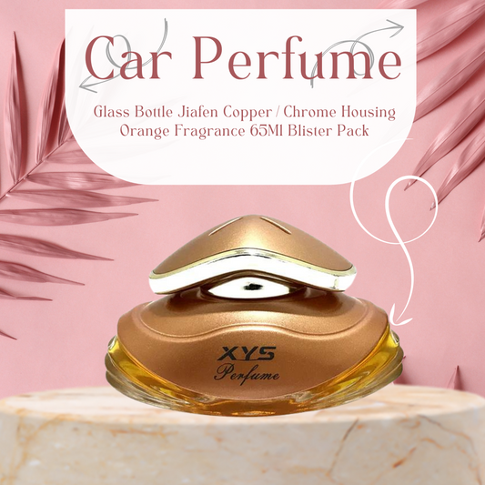 Car Perfume Glass Bottle Jiafen Copper/Chrome Housing Orange Fragrance  65Ml Blister Pack Xys  Fy-7336 (China)