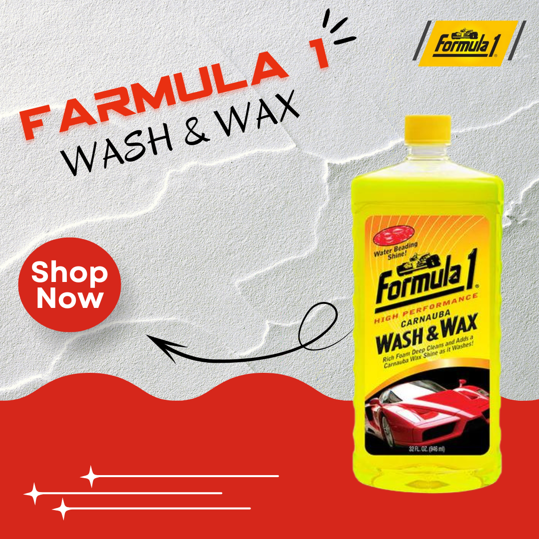 Car Shampoo & Wax Formula-1 Plastic Bottle Pack  946Ml Carnauba Wash&Wax 732001 (Usa)