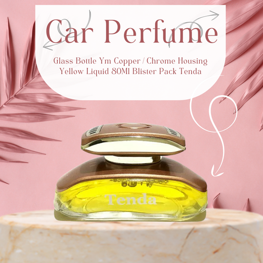 Car Perfume Glass Bottle Ym Copper/Chrome Housing Yellow Liquid  80Ml Blister Pack Tenda Fy-7330 (China)