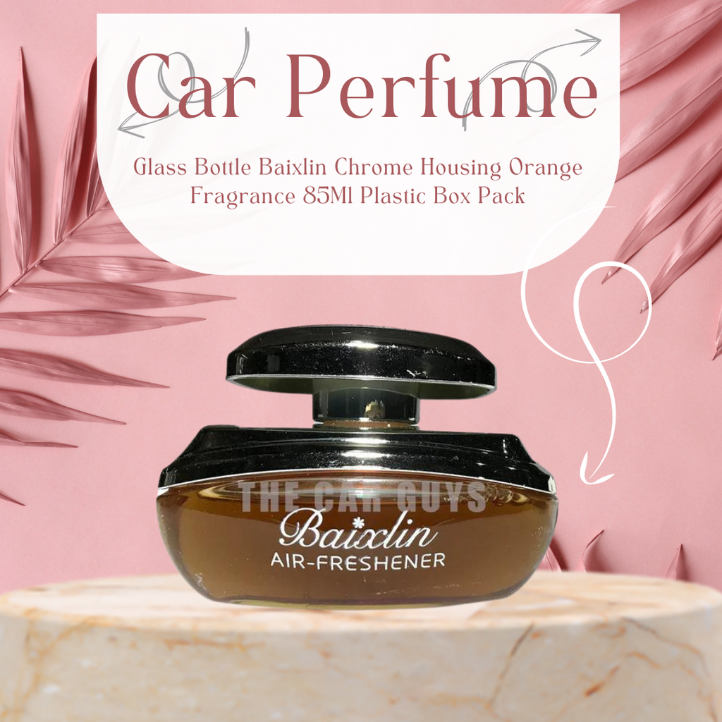 Car Perfume Glass Bottle Baixlin Chrome Housing Orange Fragrance 85Ml Plastic Box Pack Fy-7315 (China)
