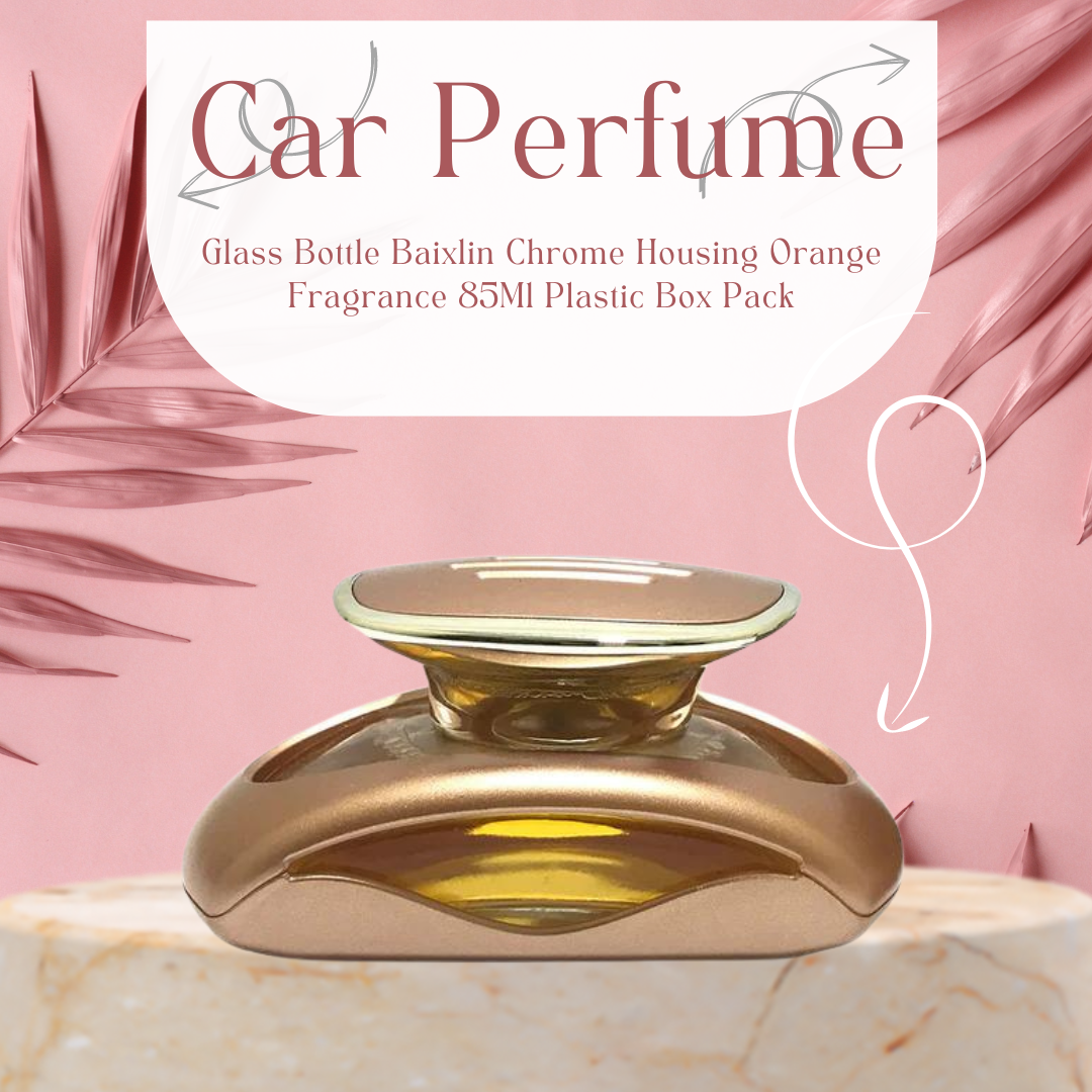 Car Perfume Glass Bottle Ym Copper/Chrome Housing Orange Fragrance  80Ml Blister Pack Fy-7338 (China)