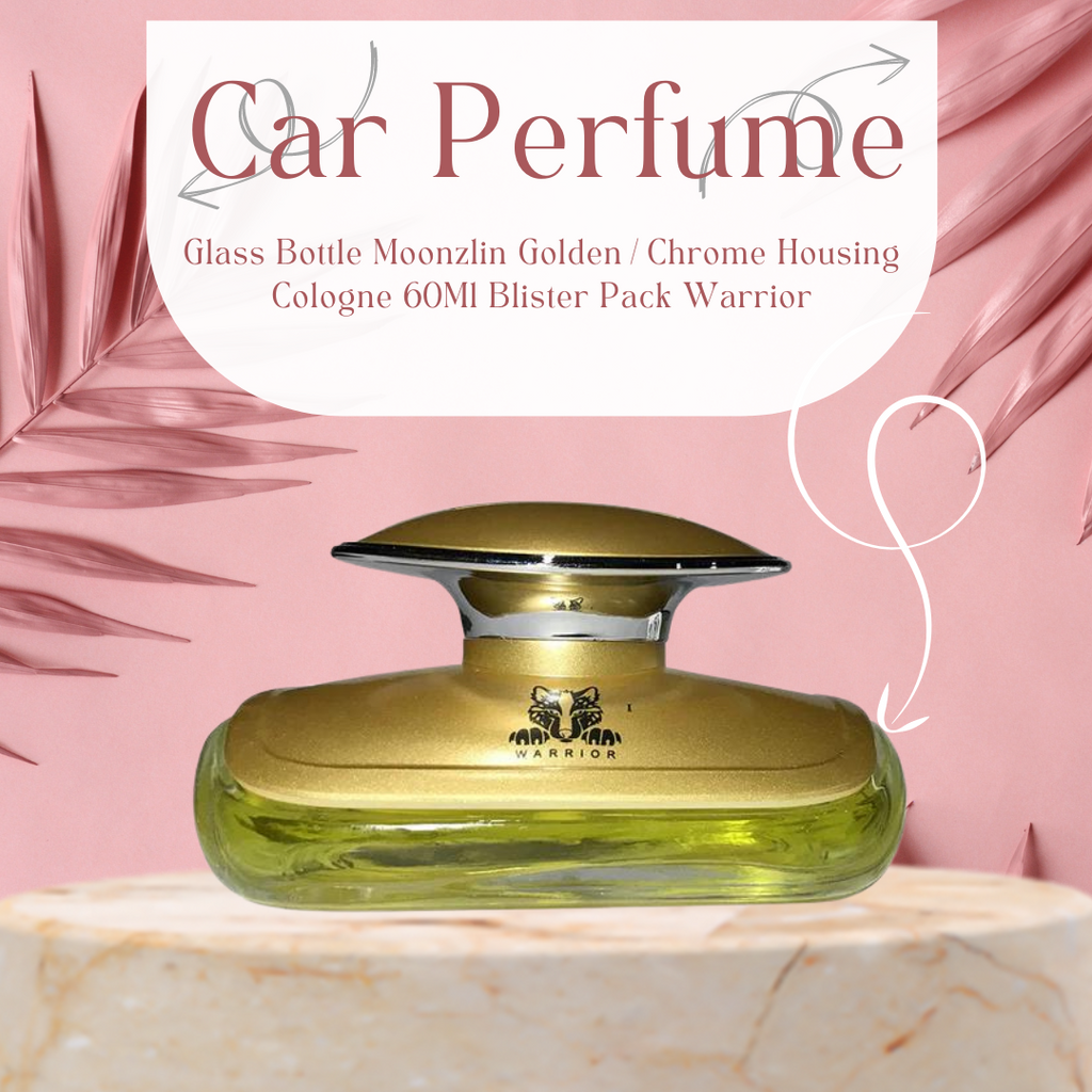 Car Perfume Glass Bottle Moonzlin Golden/Chrome Housing Cologne 60Ml Blister Pack Warrior Gx-901 (China)