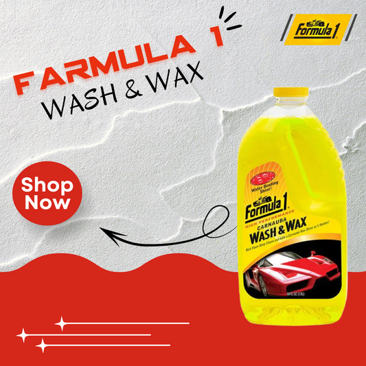 Car Shampoo & Wax Formula-1 Plastic Bottle Pack  1.90L Carnauba Wash&Wax 764010 (Usa)