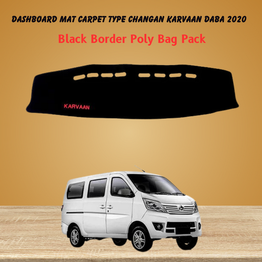 Dashboard Mat Carpet Type Changan Karvaan Daba 2020 Black Red Border Poly Bag Pack   Standard Quality