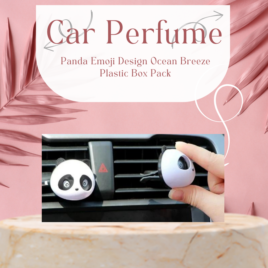 Car Perfume Panda Emoji Design Peach Plastic Box Pack (China)