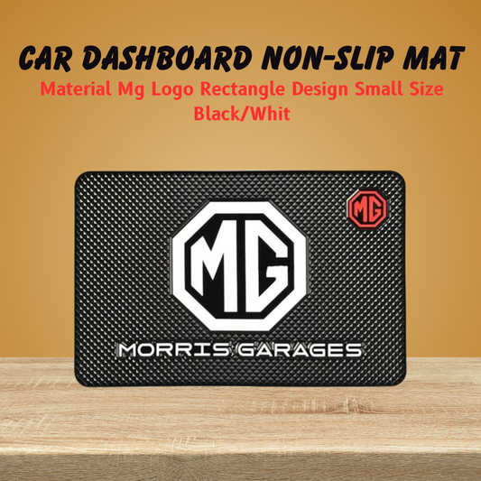 Car Dashboard Non-Slip Mat Silicone Material  Mg Logo Rectangle Design Small Size Black/White (China)