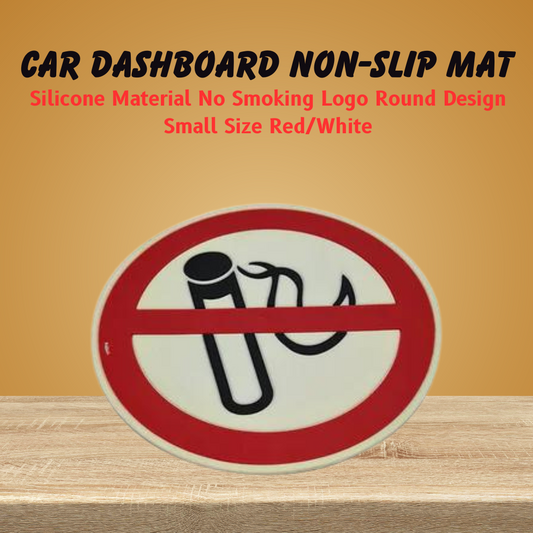 Car Dashboard Non-Slip Mat Pvc Material Type-R Logo Round Design Small Size Black/Red (China)