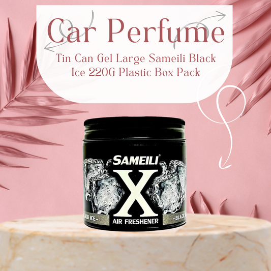 Car Perfume Tin Can Gel Large Sameili  Black Ice  220G Plastic Box Pack  S-10 (China)