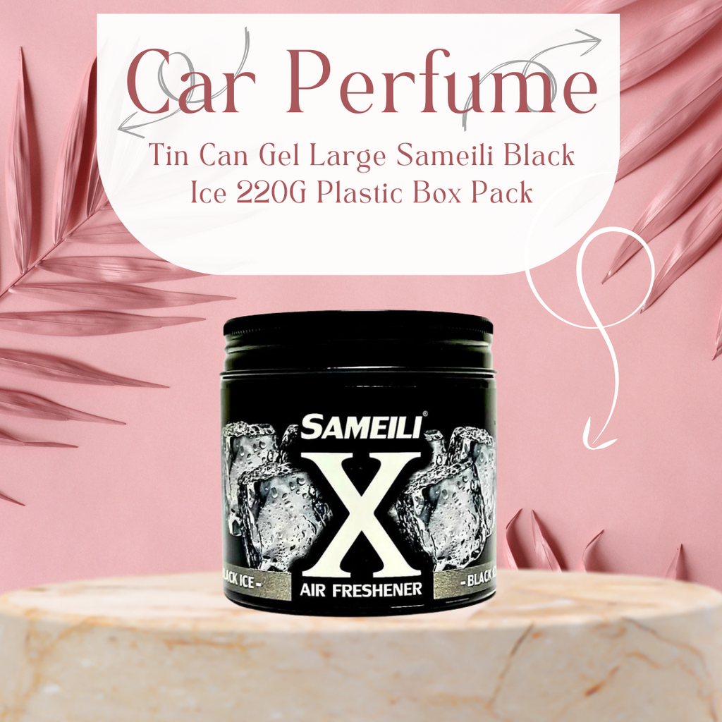 Car Perfume Tin Can Gel Large Sameili Black Ice 220G Plastic Box Pack S-10 (China)