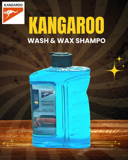 Car Shampoo & Wax Kangaroo Plastic Can Pack 450Ml Cosmic Wash&Wax Shampoo Kgr-Na-1013 (China)