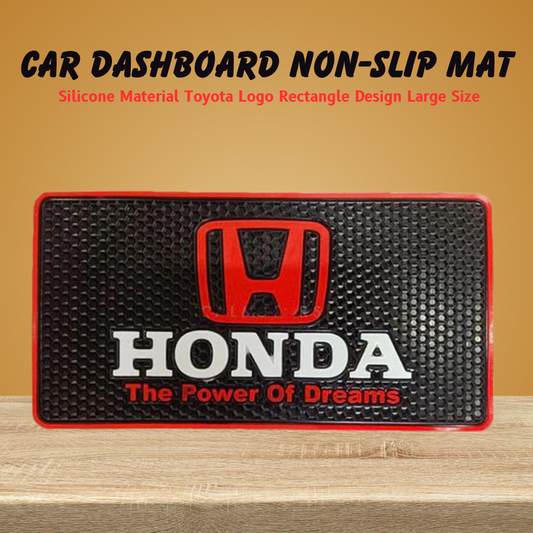 Car Dashboard Non-Slip Mat Silicone Material  Toyota Logo Rectangle Design Large Size Black/Red (China)