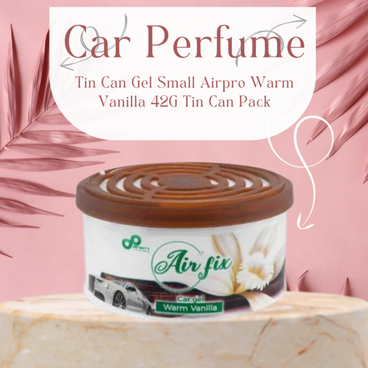 Car Perfume Tin Can Gel Small Airpro  Warm Vanilla  42G Tin Can Pack