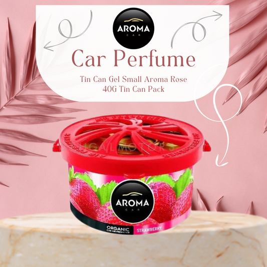 Car Perfume Tin Can Gel Small Aroma Rose 40G Tin Can Pack S66736