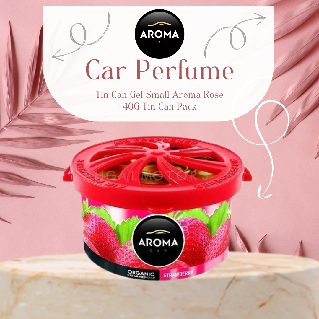 Car Perfume Tin Can Gel Small Aroma Rose 40G Tin Can Pack S66736