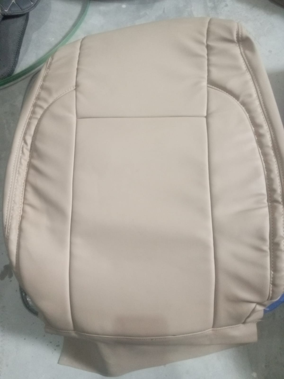 Auto Leather Type Seat Cover M/C E Class Design Custom Fitting Toyota Corolla 2018 Beige with black Colour 12 Pcs / Set