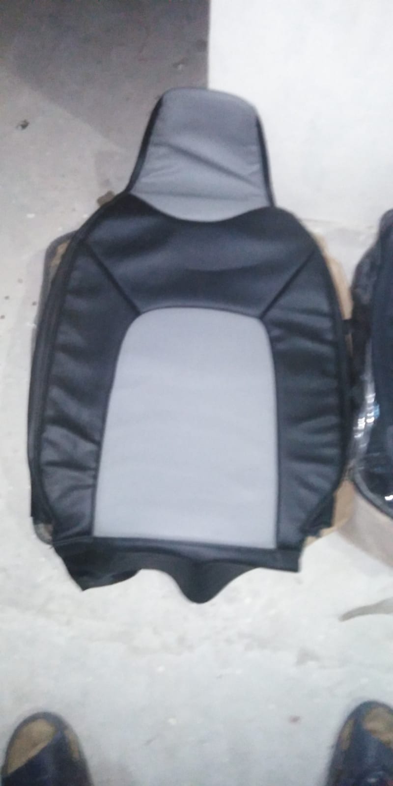 Auto Leather Type Seat Cover M/C Oem Design Custom Fitting Suzuki Cultus 2020 Black/Light Grey Black Stitch 06 Pcs/Set