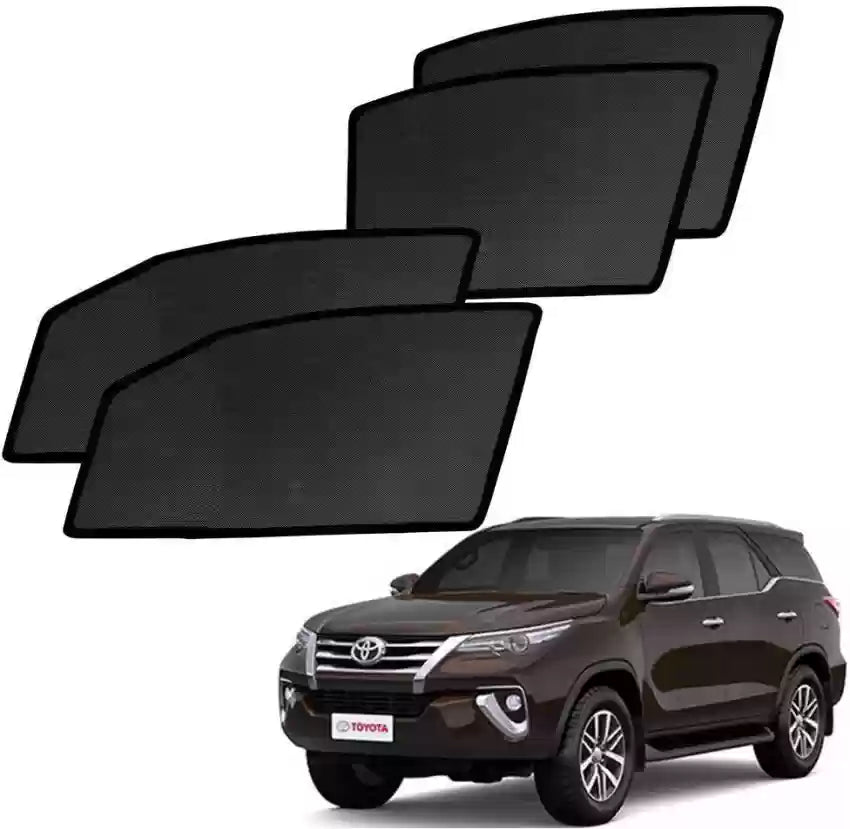 Car Curtain  Side Fix Toyota Fortuner 2018   Black