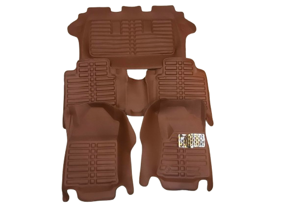 Car Floor Mat 5D Fortuner 2018 Toyota Coffee Pvc 04 Pcs/Set Premium Quality (China)