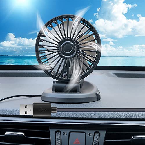 Car Fan Single Head 4" Plastic Housing Black Housing Double Speed Suction Cup Fitting Colour Box Pack Fy-2214 (China)