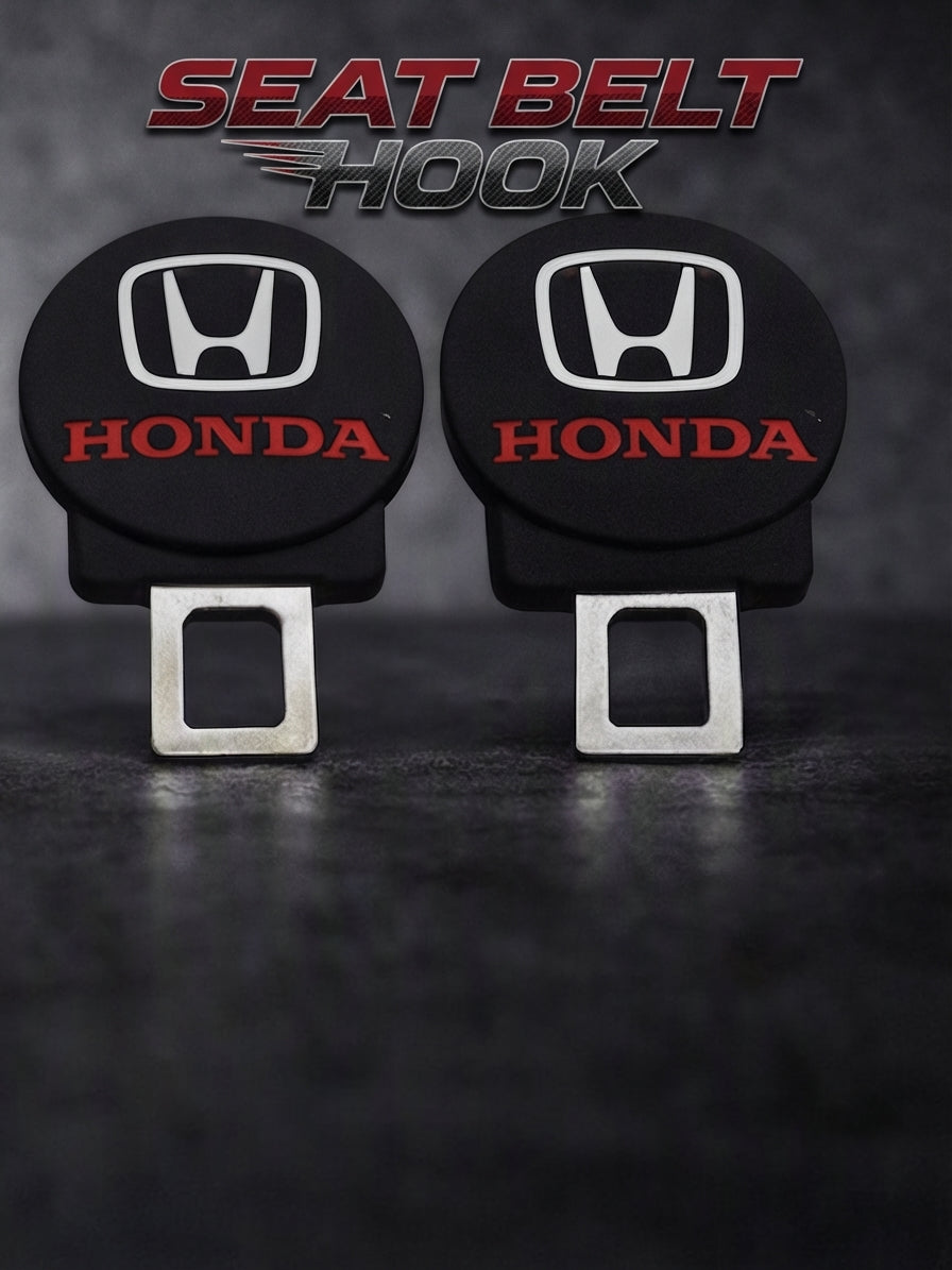 Seat Belt Hook Silicone+Metal Honda Logo 02 Pcs/Pack Blister Pack (China)