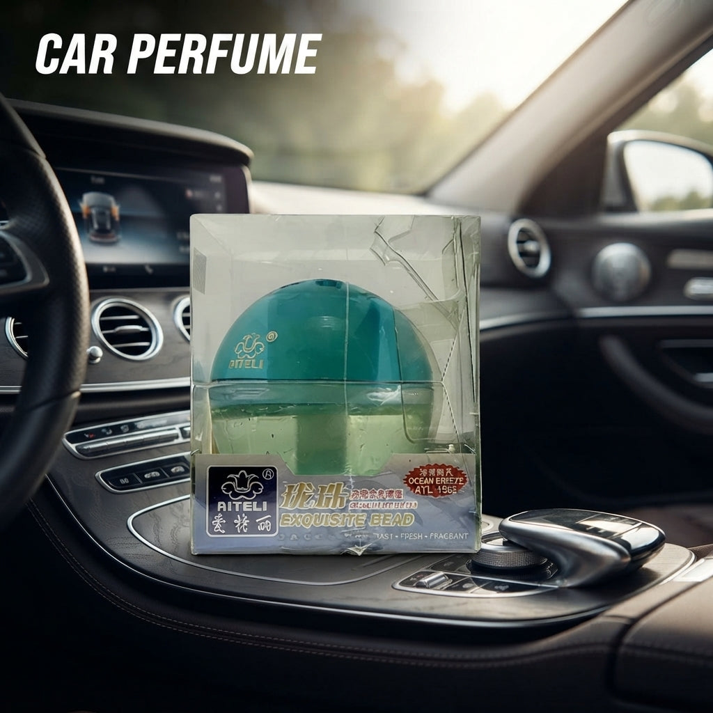 Car Perfume Plastic Bottle Type Aiteli Blue Housing Ocean Breeze 45Ml Blister Pack Exquisite Bead Atl-1155 (China)
