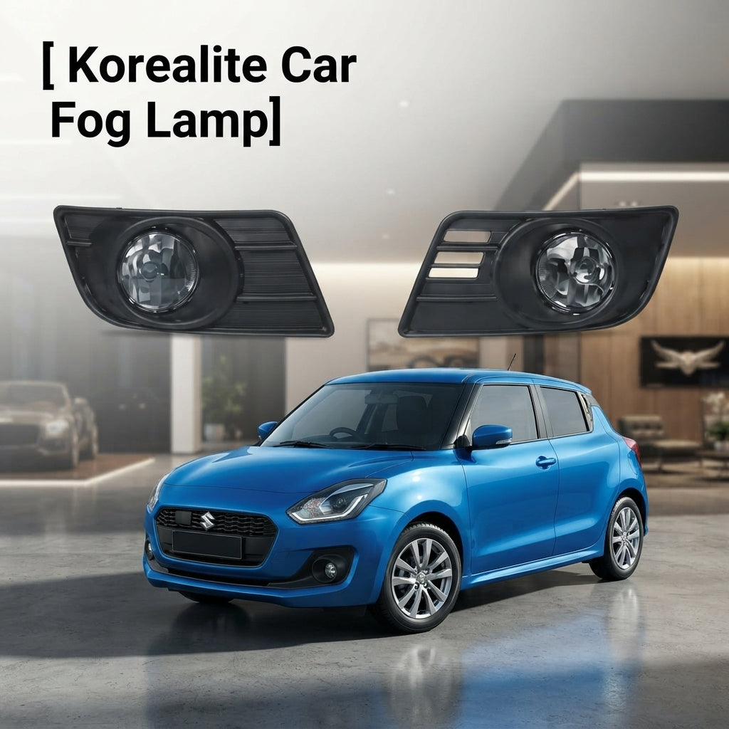 Car Fog Lamp Korealite Oem Fitting Halogen Suzuki Swift 2018 Plastic Housing Glass Lens Clear Lens Black Kl-7871 (China)