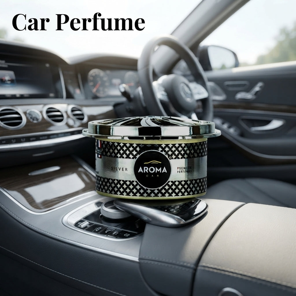Car Perfume Metal Can Wood Aroma Silver 40G Tin Can Pack Premium Perfumes S66755 (Eu)